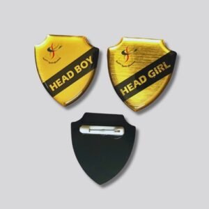 School-Gold/Silver Acrylic  Badges