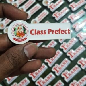 School-Multicolor Acrylic Badges