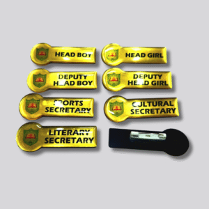 School-Gold/Silver Acrylic  Badges