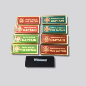 School-Gold/Silver Acrylic  Badges