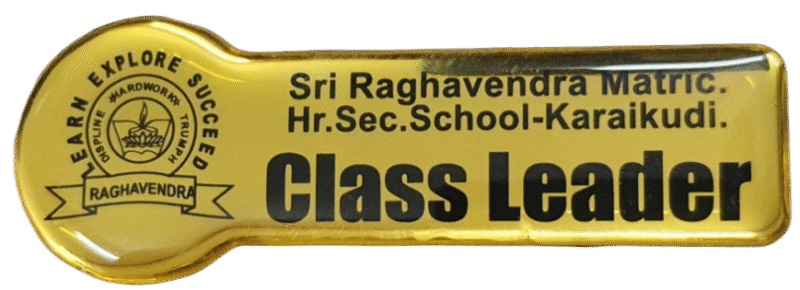 Gold Acrylic Badge For School Students